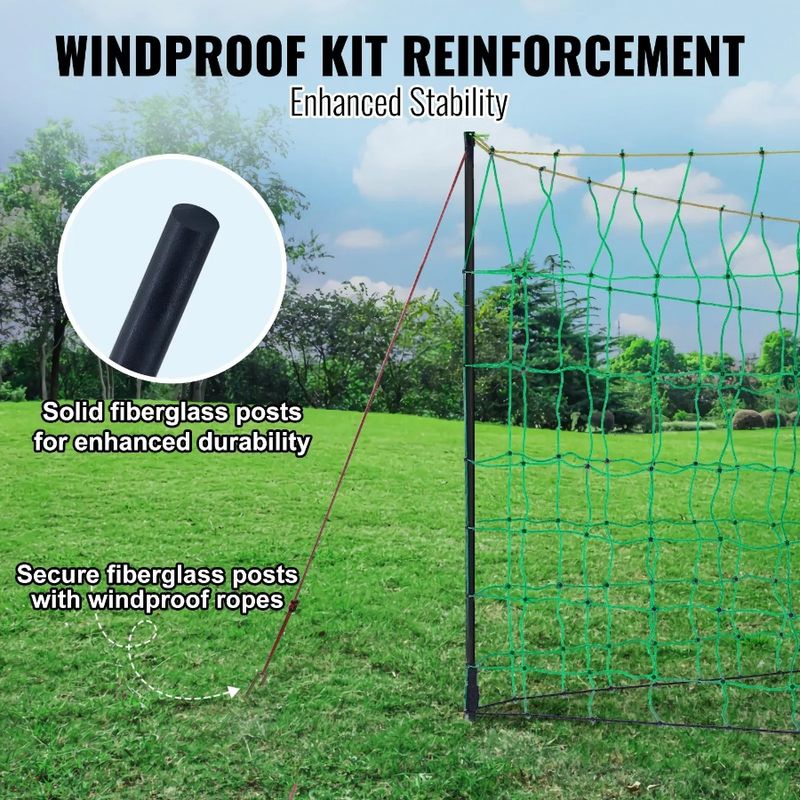 With L Sheep Net Posts Netting PE Goats Mesh X Electric For H Fence Utility DoubleSpiked Stakes 42 164' And L Portable Fencing_voghion.com