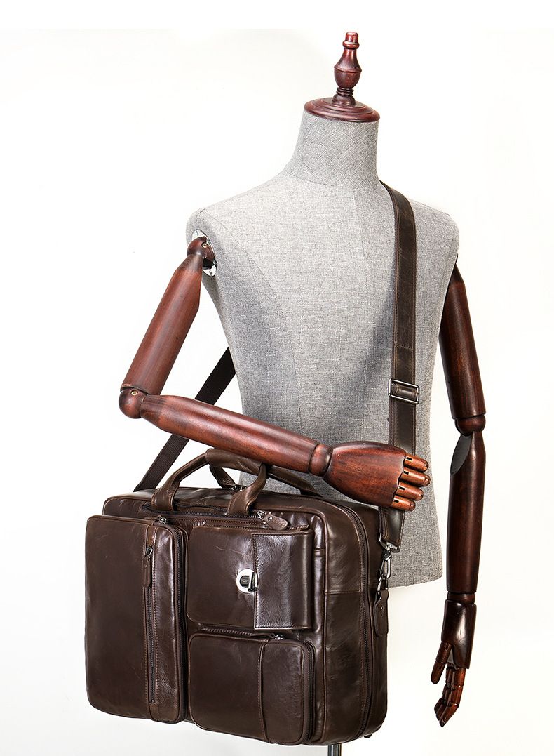Maletín de negocios para hombre Marute, nuevo maletín de cuero de vaca para hombre, de 16 pulgadas, multifuncional, para ordenador de negocios, bolso de mano de cuero de vaca para hombre._voghion.com