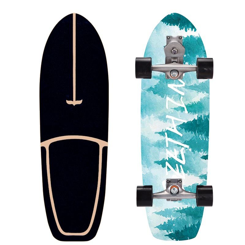 32 Zoll Land Surfbrett S7 Federbrücke frei Anfänger Ski Simulation Trainingsbrett professionelle Bürste Street Walking_voghion.com