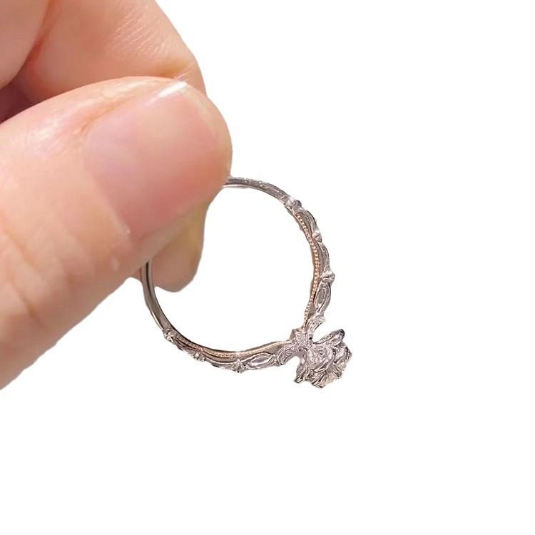 Runaway Princess Castle Vuurwerk Diamanten Ring Dames, Sterling Zilveren Moissanite Aanzoek Trouwring, Boeket Cadeau Voor_voghion.com