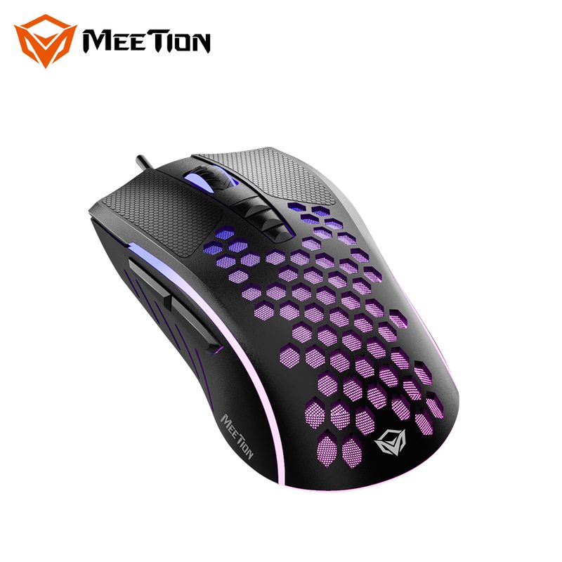MEETION MT-GM015 Mouse da gioco professionale con superficie a nido d'ape con illuminazione a 7 colori, resistente allo sporco e robusto_voghion.com