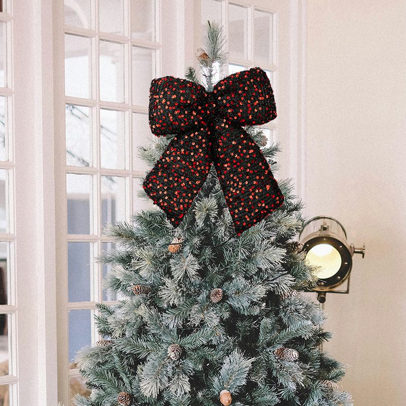 Glitter Bow Christmas Tree Ornaments – Elegant Holiday Decor For Xmas, Weddings & Parties (Large/Small, 6 Colors)_voghion.com