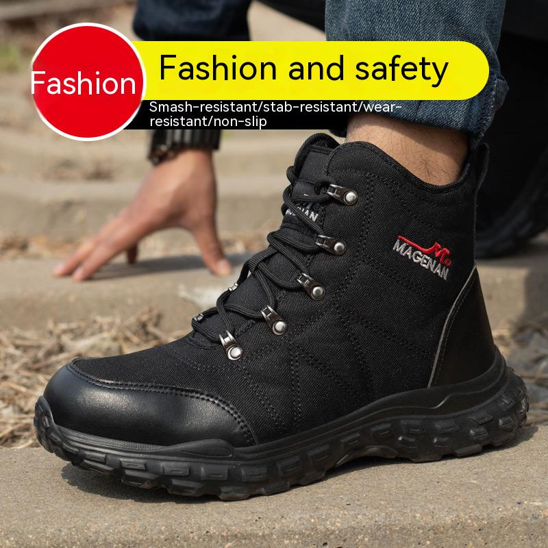 Männer Aarbechtssécherheet Onzerstéierbar Outdoor Militär Anti-Scratch Anti-Punktur Industrieschong Wanter Wüstestiefelen_voghion.com