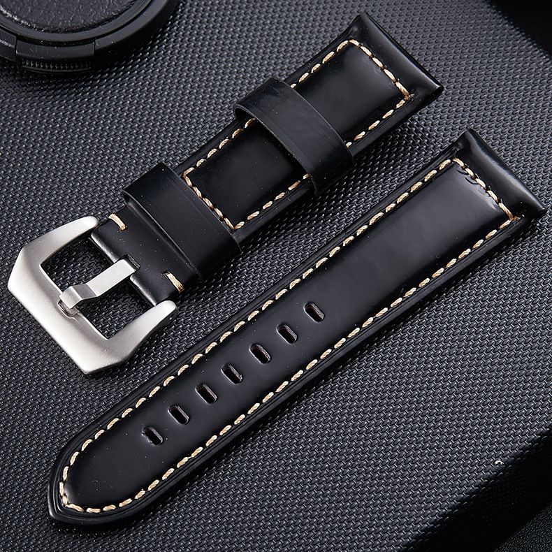 Premium Genuine Leather Watch Band For Men - Distressed Full Grain Cowhide, Rugged & Stylish, Fits 20mm To 26mm Watches_voghion.com