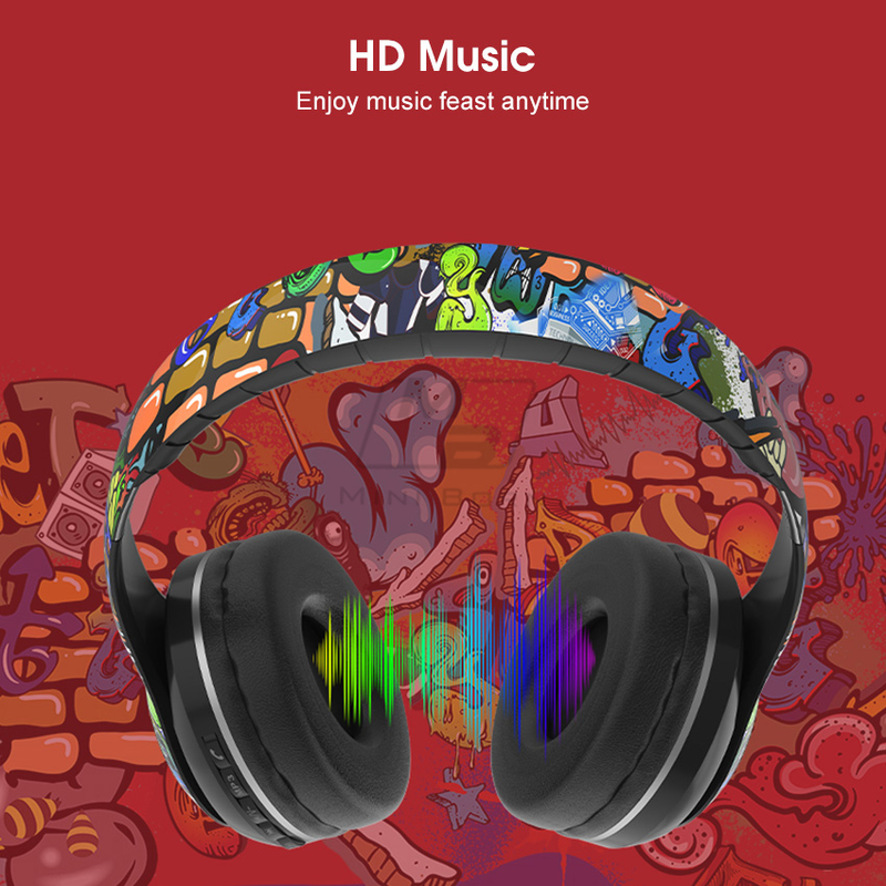 Mini Born Headphone Over Ear Premium Stereo HIFI Bass Earphone Bluetooth 5.0 Hands-free Headset With Microphone RGB Colored Bluetooth HiFi Ster_voghion.com