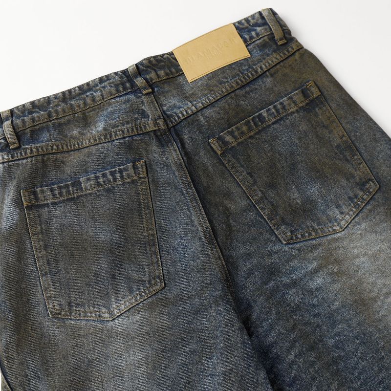 YON MODISH Abbigliamento maschile Autunno 2024 Nuovo prodotto Meichao High Street Pantaloni da cowboy lavati e usati_voghion.com