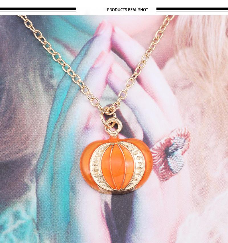 Gioielli alla moda e di personalità a tema Halloween, collana creativa con testa di gatto, cappello magico con zucca e olio, pendente a catena, regalo esagerato_voghion.com