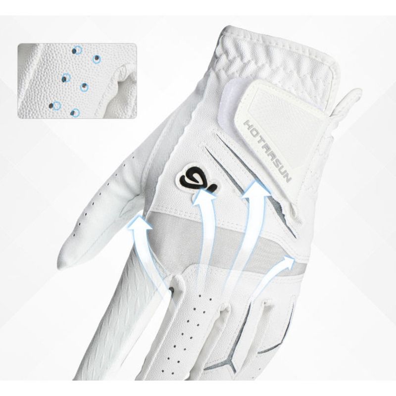 Golfhandschuhe für Herren mit Silikonpartikeln an der Handfläche, rutschfest, atmungsaktiv und abriebfest, für Anfänger, Training, einzeln_voghion.com