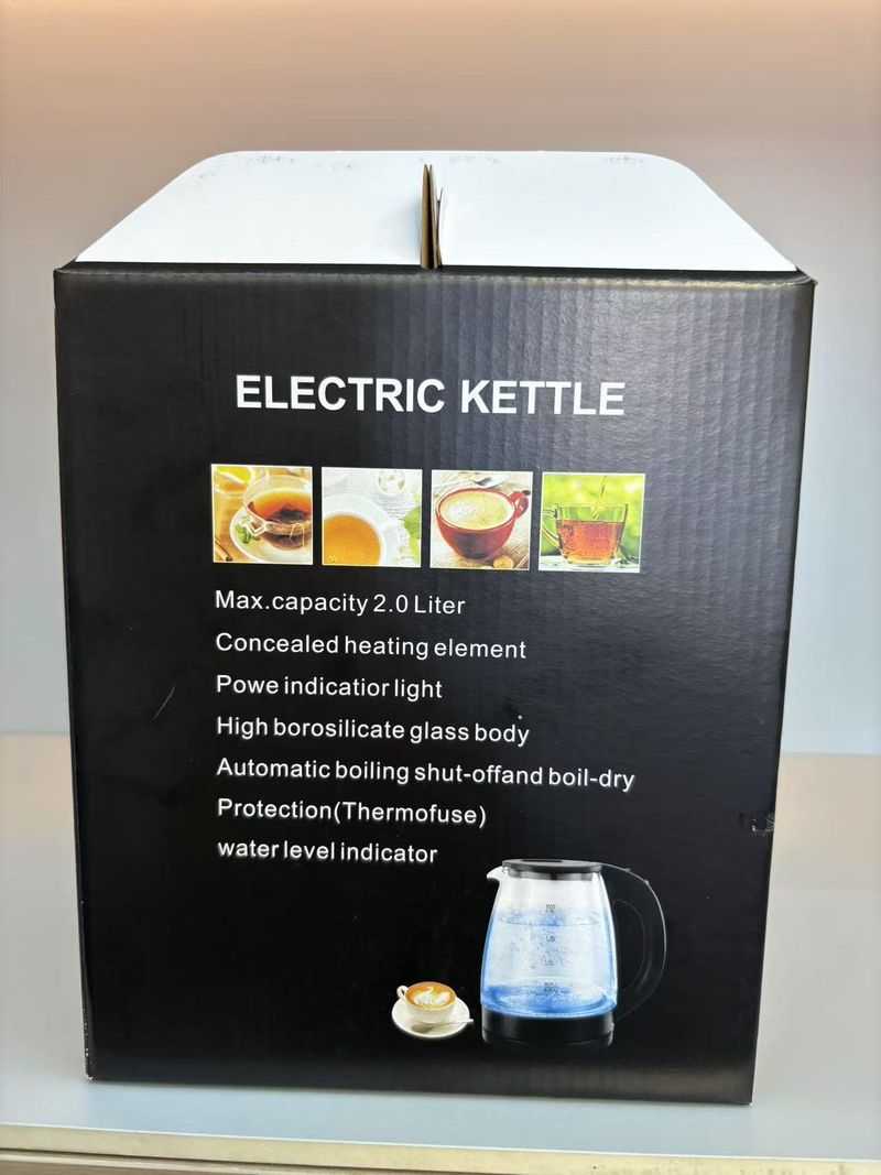 Bollitore elettrico in vetro di alta qualità da 1,8 l, ebollizione rapida con base girevole a 360°, senza BPA e a risparmio energetico, per uso domestico e in ufficio._voghion.com
