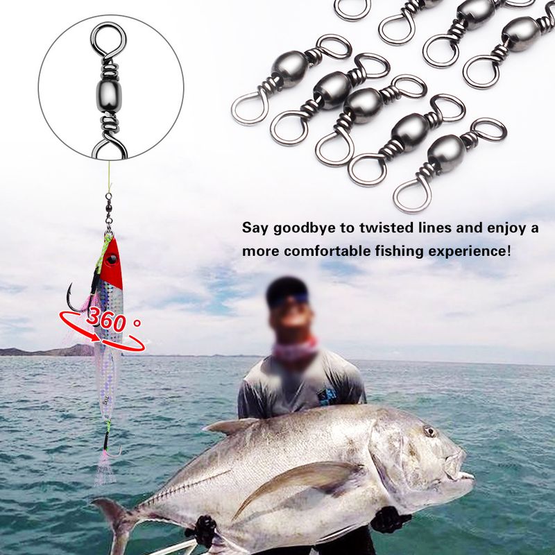 High-Speed Swivel Clip Lure Bottle-Shaped Pin Figure-8 Ring Connector Fishing Gear Accessories_voghion.com
