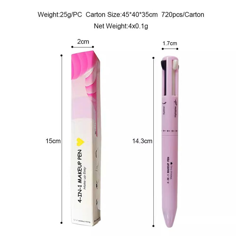 4-in-1 Make-Up Stift Vier 4 Farben Lip Liner Highlighter Eyeliner Augenbrauen Bleistift 4in1makeuppen_voghion.com
