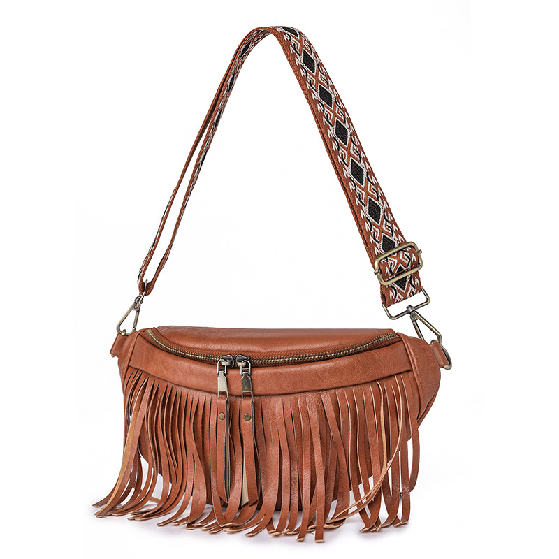 Borsa a tracolla estiva con nappa e pieghe sul petto, colore macaron, da donna, piccola_voghion.com