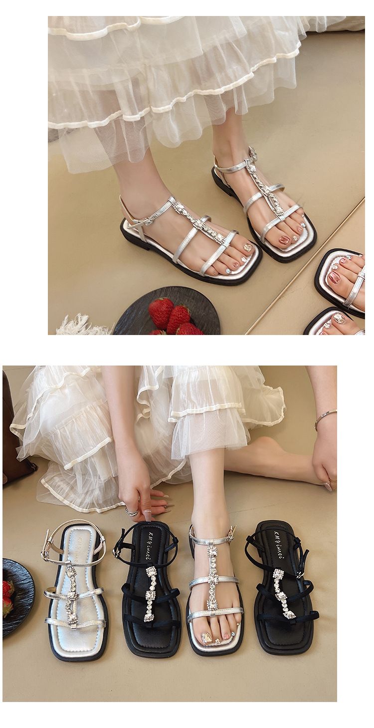 Sommer Nischendesign Flache Outdoor Römische Sandalen Fee Stil Damenschuhe Mode Hunderte_voghion.com