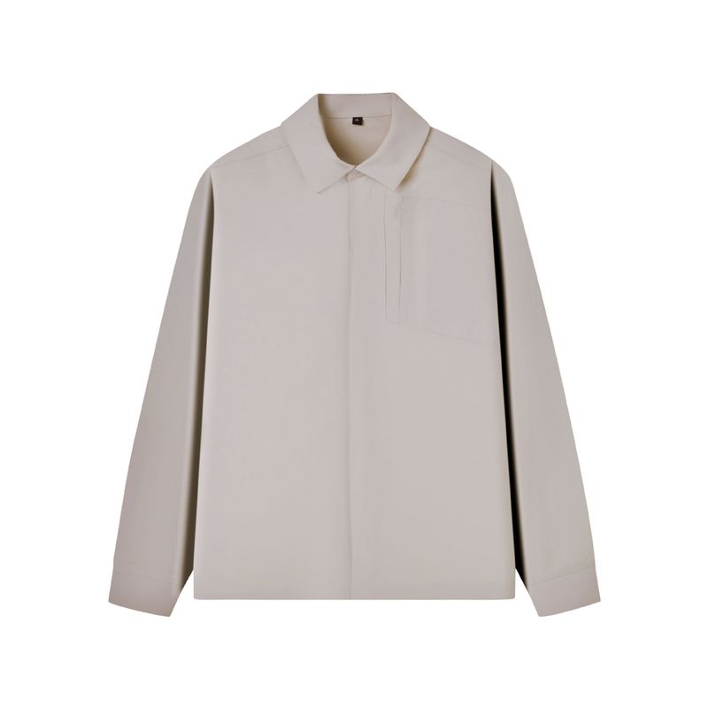 Unbeatable Quality New Year And Autumn Casual Collar, No Ironing, Solid Color, Casual, Administrative, Commuting, Loose Men's Shirt, Long_voghion.com