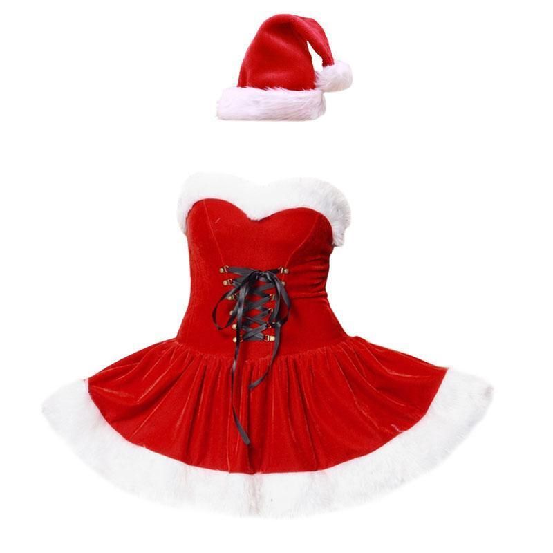 Women Sexy Christmas Festival Cosplay Bandage Costumes Female Erotica Lingerie Halloween Uniform Role Playing Santa Clause_voghion.com