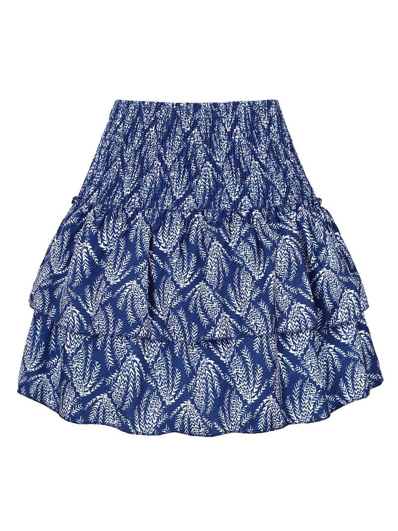 Women's Clothing Skirt Pleated Skirt Ruffle Printed Skirt Fashion Floral Short Skirt 13 Colors_voghion.com