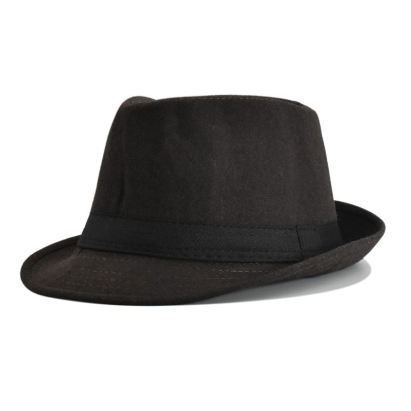 New Woolen Top Hat Men's And Women's Fashion Versatile Jazz Hat British Retro Gentleman's Hat Men's Warm Hat_voghion.com