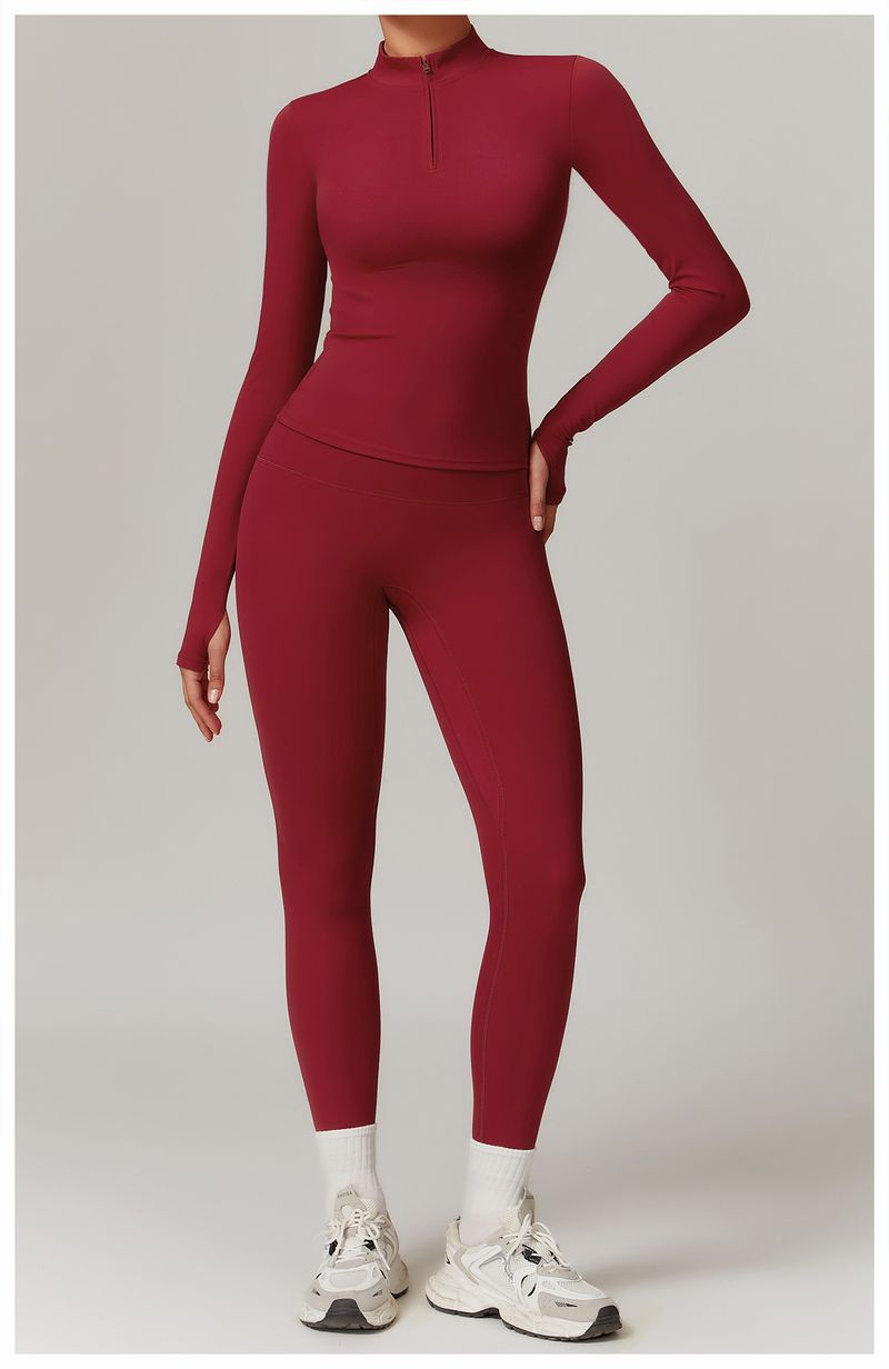 Set da allenamento yoga a maniche lunghe ad asciugatura rapida autunno inverno Zechuang, set da corsa all'aperto e tuta da fitness 8961_voghion.com