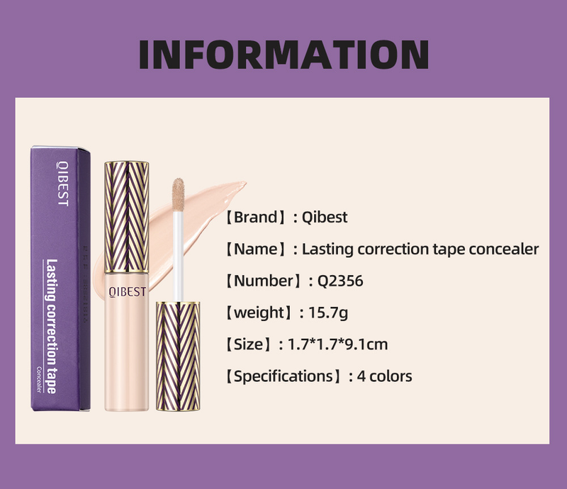 carina QIBEST Concealer Wasserfeste, schweißfeste Lotion, langlebig und schwer zu entfernendes Make-up, deckt Flecken und Akneflecken ab und verblasst nicht_voghion.com