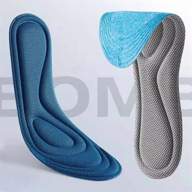 Plantillas de espuma viscoelástica para hombre y mujer, plantilla deportiva de masaje Nano antibacteriano para pies, cuidado ortopédico, 1 par_voghion.com