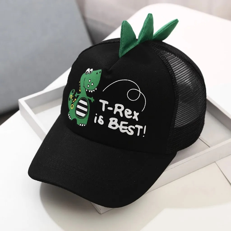 Berretto con visiera stampato con lettera ricamata per dinosauro del cartone animato per bambini per bambini adulti Berretto con visiera per cappelli da baseball per ragazze dei ragazzi di moda Haruku_voghion.com