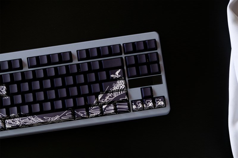 Keycap PBT transparente com gravação lateral Kanagawa por sublimação_voghion.com