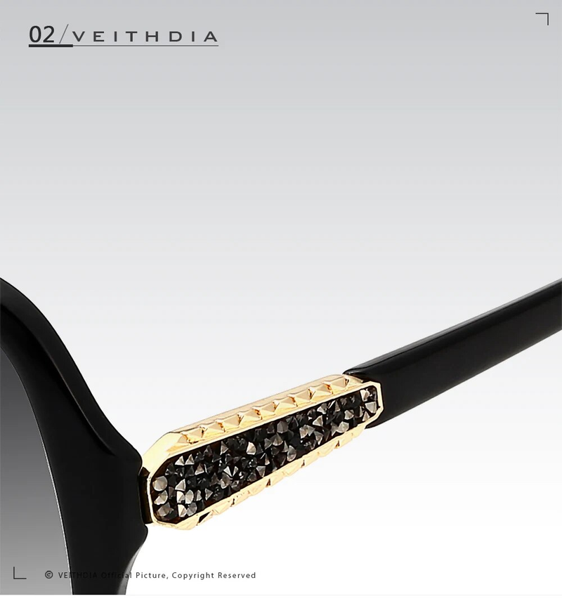 VEITHDIA Retro Mode Sonnenbrille Polarisierte UV400 Damen Vintage Designer Frauen Sonnenbrille Brillen Für Weibliche V3025_voghion.com