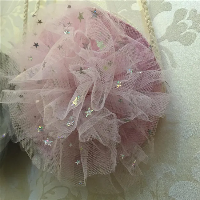 Principessa delle ragazze dei fiori Nuovo 2017 Borsa a tracolla per bambini in pizzo con stelle con paillettes Dolce Borse a tracolla rotonde per bambini Cambiamento dei bambini_voghion.com