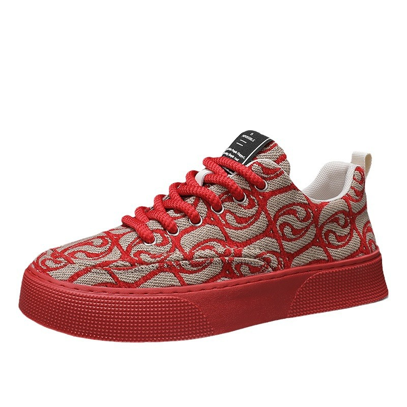 China-Chic Xiangyun Herren Board Neue bedruckte bestickte Stoffoberseite Casual Low Top Soft Bottom Fashion Sportschuhe Herren_voghion.com
