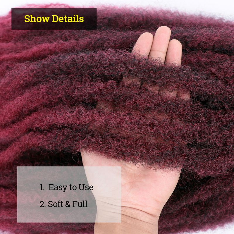 Marley Twist Braiding Hair 18 Inch Marley Twist Hair Twist Hair Afro Kinky Curly Crochet Hair Synthetic Marley Hair Extensions_voghion.com