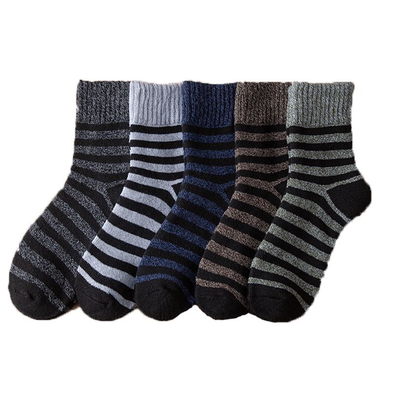 5 paia di calzini termici spessi in velluto invernale da uomo, calzini in spugna, calzini retrò paralleli in spugna, calzini da pavimento tubolari medi, calzini in cotone_voghion.com