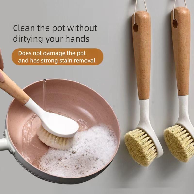 Haushalts-Küchenhelfer: Reinigungsbürste für Töpfe, Antihaftbeschichtungen, Geschirr, zum Entkalken und Entfernen von Ölflecken_voghion.com