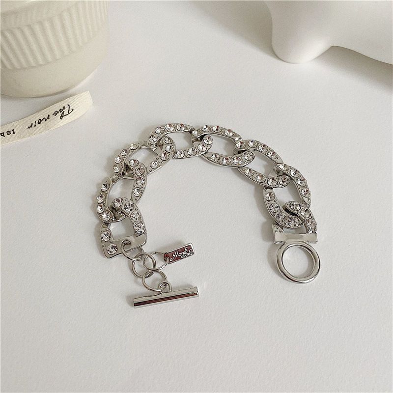 Trendy Cuban Full Diamond Thick Halskette Persönlichkeit Super Cool Halskette Fashion Disco Choker_voghion.com