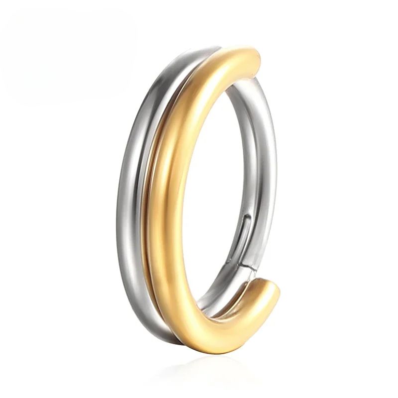 F136 Titanyum İki Tonlu Septum Tragus Piercing Burun Halkası Menteşeli Segment Helix 16G Kıkırdak Küpeler Tıklayıcı Takı Kadınlar İçin Toptan_voghion.com