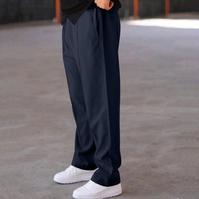 Herenkleding Losse rechte sport casual broeken Oversized broeken_voghion.com