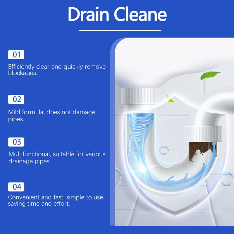 Jaysuing Drain Pipe Cleaner Kitchen Toilet Sink Drain Pipe Unclog Household Cleaning_voghion.com