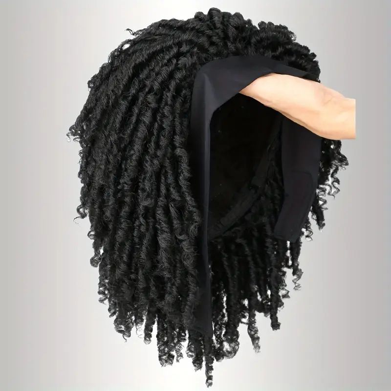 Synthetic Hair African Chemical Fiber Crochet Hair Tube Hollow Curly Wig Ice Ribbon Dreadlocks Headband Wig_voghion.com