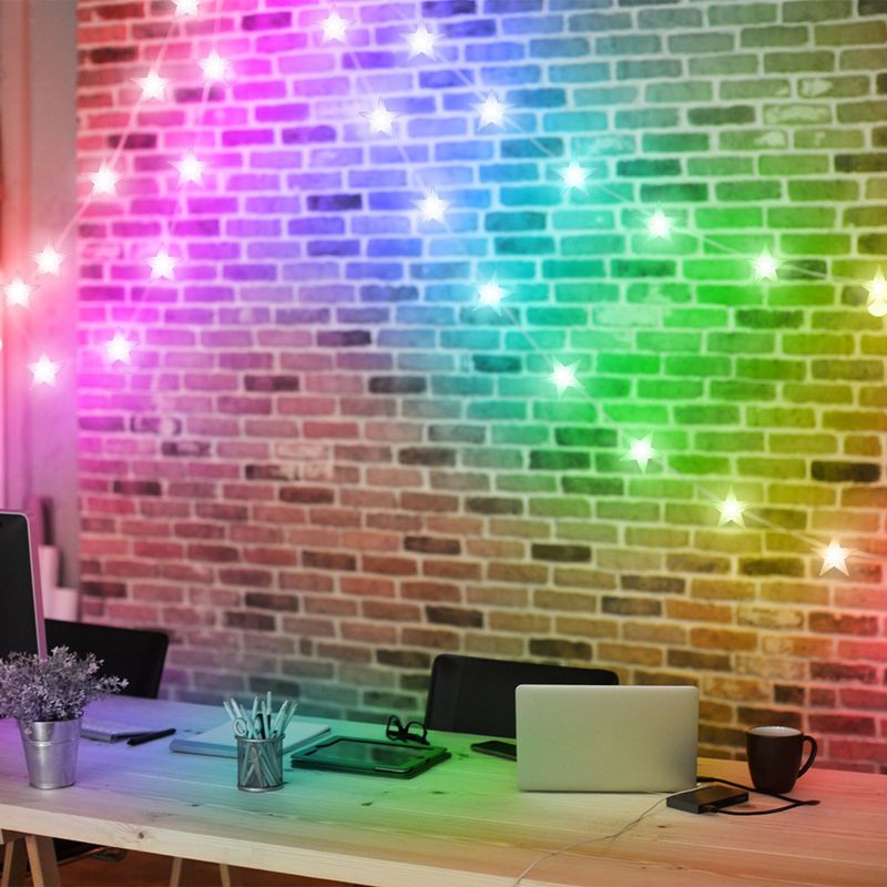 Home Furniture Smart Tuya Star Light String RGB Dual Mode Light String Atmosfera interna LED Filo di rame Wifi Light String USB Luce decorativa_voghion.com