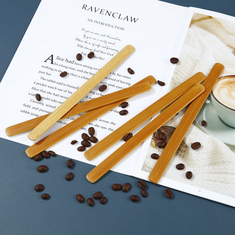 Kaffeerührstab Holzutensilien Milchtee Honiggetränk Manueller Haushalt Kommerzieller Multifunktionaler einfacher Bambusschlauch_voghion.com