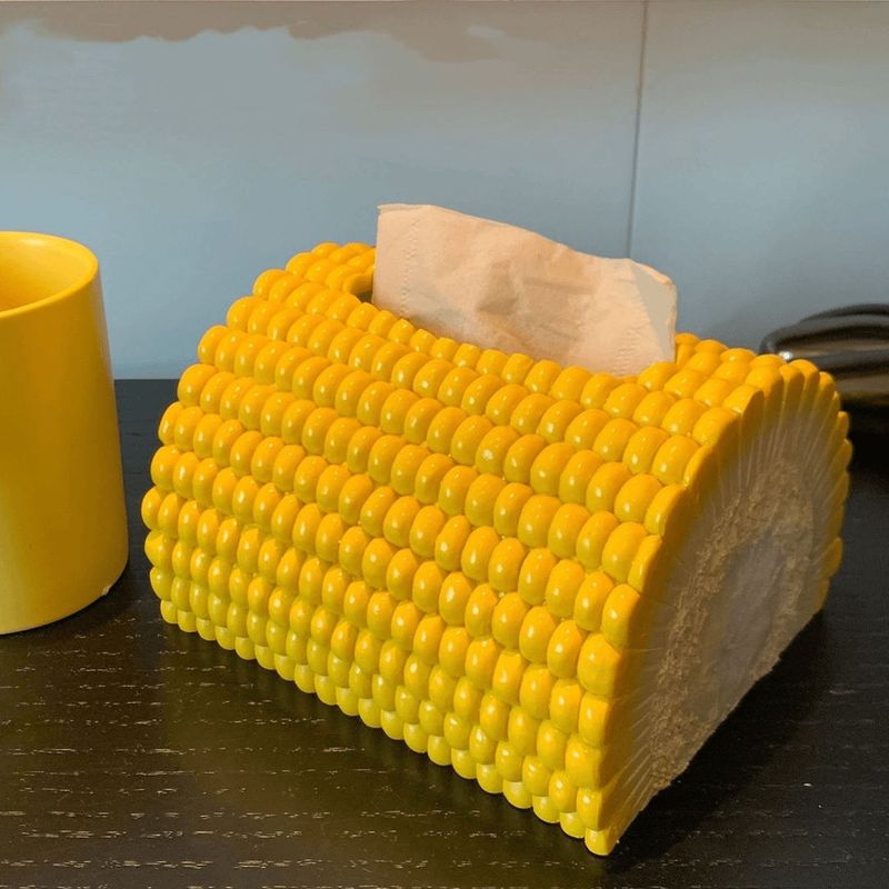 Creative Corn Paper Living Room Household Tissue Coffee Table Desktop Ornament Personalized Storage Box Same Style_voghion.com