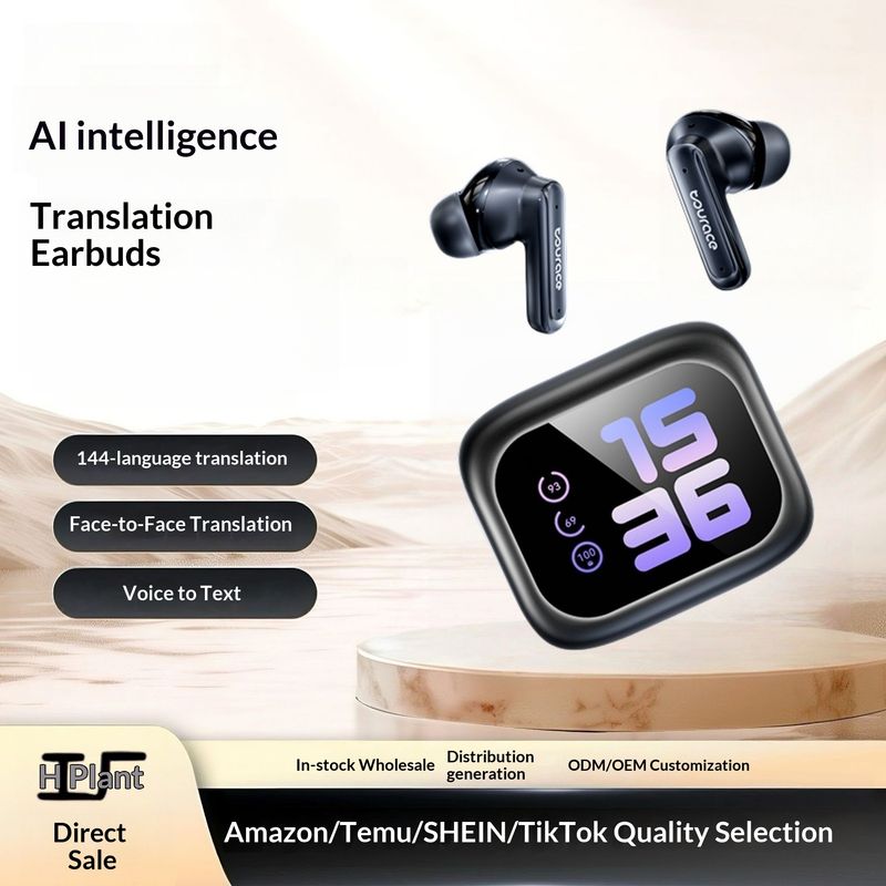 2025 New Cross-Border AI Smart Translation In-Ear Long Battery Life Noise Cancelling Sports Bluetooth Wireless Earbuds_voghion.com