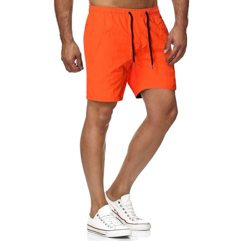 2024 Frühjahr/Sommer 5/4 Schnelltrocknende dünne einfarbige Strandhose Sport- und Fitness-Shorts für Herren_voghion.com