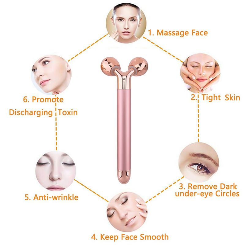 3D Roller Massager 360 Rotate Electric Thin Face Full Body Shape_voghion.com