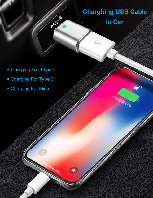 VYOPBC LED USB 3.0 v adapter tipa C OTG v USB C USB-A v mikro USB tip-C ženski priključek za adapterje Samsung Xiaomi POCO_voghion.com