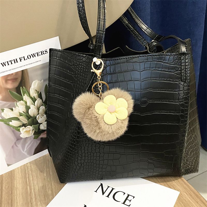 Taschenanhänger, kreativer Cartoon-Kopf-Schlüsselanhänger, süßer Plüsch-Taschenanhänger, Auto-Schlüsselanhänger, Anhänger, Zubehör, kleines Geschenk_voghion.com