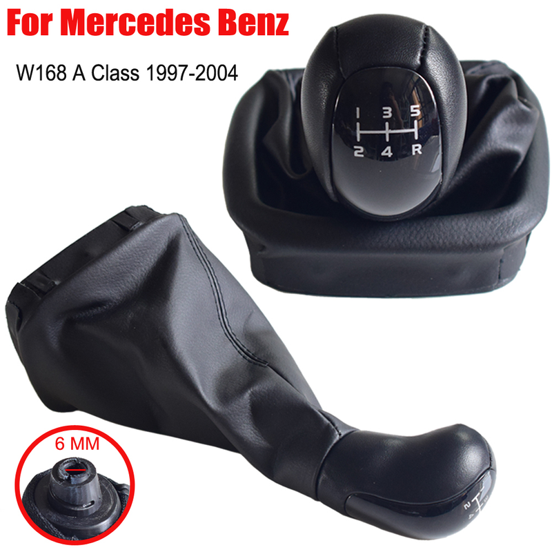 5 Speed Car Gear Shift Knob Shifter Lever Gaiter Boot For Mercedes for Benz W168 A Class 1997-2004_voghion.com