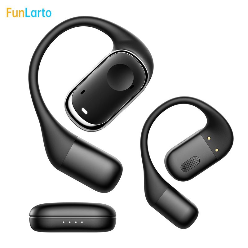 Open Ear Headphones Wireless Bluetooth 5.3 Earbuds With Earhooks Touch Control Clear Talk Deep Bass Driver Sports OWS_voghion.com
