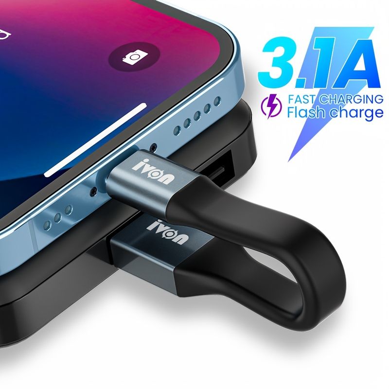 Design compact și convenabil al cablului scurt, cu conector reversibil de tip C - Compatibilitate universală cu dispozitivele Samsung, Xiaomi și Honor_voghion.com