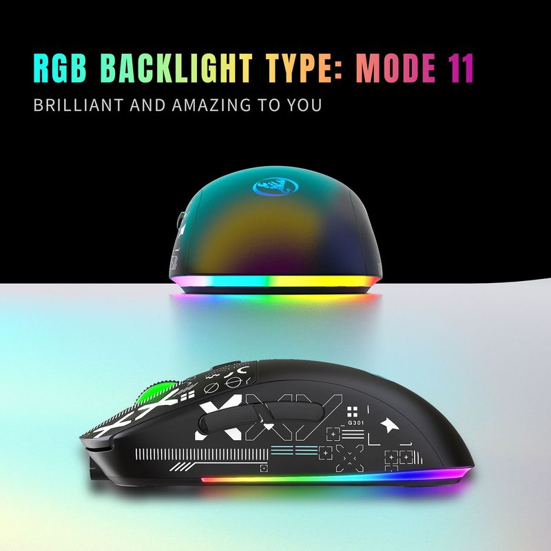 Třetí simulovaná zkouška 2,4G vodní přenosová tisková RGB bezdrátová herní myš s nabíjením TYPE-C_voghion.com