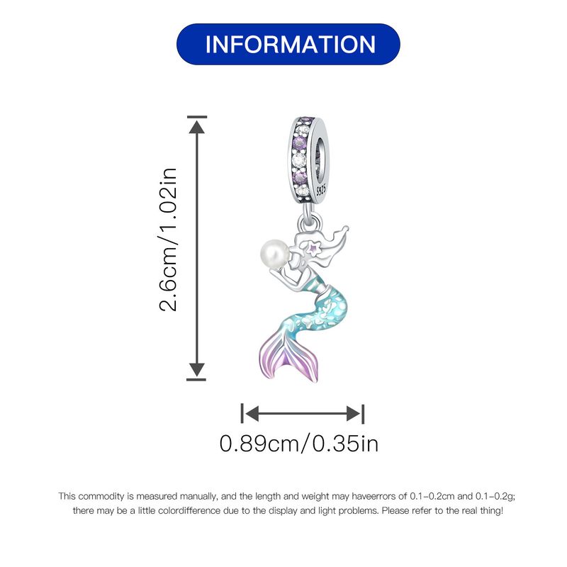 Bijou original en argent sterling 925 pour femme, pendentif queue de poisson en forme de tortue, style océan, accessoires de bijouterie DIY, bracelet à cordon_voghion.com